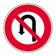Panneau B2c - Interdiction de faire demi-tour