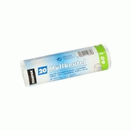 Papstar 20 sacs poubelle, HDPE 60 l 72 cm x 60 cm transparent - 39232100 Papstar 20 sacs poubelle, HDPE 60 l 72 cm x 60 cm transparent - 39232100