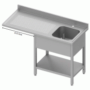 Plonge inox 1 bac à droite avec passage lave-vaisselle 1200x700x900... - P934897120S