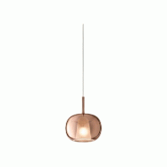 Suspension en verre borosilicate 8248, finition ambre transparent, diamètre 22,5 cm, douille E27, design moderne et élégant - Perenz - transparent Suspension en verre borosilicate 8248, finition ambre transparent, diamètre 22,5 cm, douille E27, design moderne et élégant - Perenz - transparent