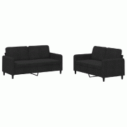 VidaXL Ensemble de canapés 2 pcs noir velours Modèle Nova Design Plus - 3201979