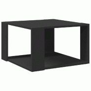 VidaXL Table basse noir 51,5x51,5x30 cm bois d'ingénierie Modèle Nova Loft - 848137