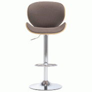 VidaXL Tabouret de bar Taupe Tissu Modèle Atlas Classique - 287414_0