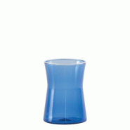 Zafferano Lot de 4 Verres Tumbler Collection Classy en Verre Borosilicate Soufflé à la Main Couleur Bluino Design Géométrique Élégant pour Table