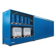 2h1214.o - conteneur de stockage pour produits dangereux - denios - portes coulissantes