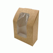 Boîte Wrap kraft à fenêtre Kraft 600 pièces JORIDEAL - marron en carton 3519400987158