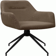 CLP Chaise de salle Ã  manger Merlinda en velours cÃ´telÃ© Cordon HBT: 85x58x60 cm Taupe - gris textile 328313