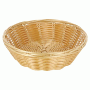 Corbeille effet osier Ø18x5cm polypropylène - par 12