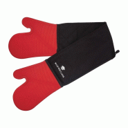 Gant de cuisine double en silicone sans couture MasterClass rouge | Qdm - FW884_0