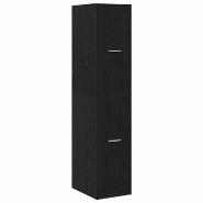 Helloshop26 - Armoire d'apothicaire multifonctionnelle rangement 30 x 41 x 144,5 cm en bois d'ingénierie chêne noir 02_0051799 - noir Bois massif 30