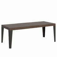 Itamoby Table Extensible 200/304X90 Cm Flame Premium Noyer Pieds Anthracite - marron 8050598050279