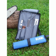 Kit d'affûtage de chaîne Ozaki - Compatible avec guides-chaîne de 4mm, 4.8mm et 5.5mm