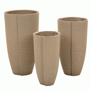 Mauro Ferretti Ensemble 3 Cache-Pots Extérieur Peru Tris - Vases Gris à 43X47, 36X41,5, 30,5X34,5 Cm - Résistants Aux Intempéries - gris 421770000 Mauro Ferretti Ensemble 3 Cache-Pots Extérieur Peru Tris - Vases Gris à 43X47, 36X41,5, 30,5X34,5 Cm - Résistants Aux Intempéries - gris 421770000