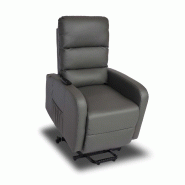 Mendler Fauteuil de télévision HWC-K62, Fauteuil Relax Fauteuil TV Couché, Fonction de couchage Rehaussement assisté, Métal Similicuir ~ gris - g