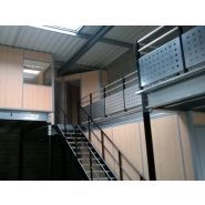 Mezzanine industrielle - mezzatech - avec cloison 2 niveaux