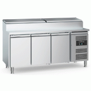 Saladette 3 portes tropicalisée pour 8 bacs gn1/3 couvercles inox - P7950.5195