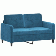 VidaXL Canapé Chesterfield 2 places marron foncé tissu Modèle Oermonyx - 359441