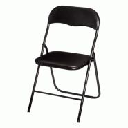 WellHome - Chaise pliante noire 39X43cm - WH14132