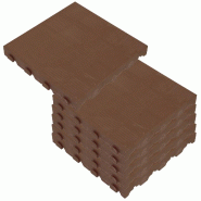 WellHome Combi - Lot de 6 dalles de sol extérieur 39x39x4,8 cm, marron - marron PK3633 WellHome Combi - Lot de 6 dalles de sol extérieur 39x39x4,8 cm, marron - marron PK3633