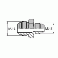 Adaptateurs - Droit mâle JIC - Union réduction - 1"3/16' , 30.1 , 1"1/16' , 26.98