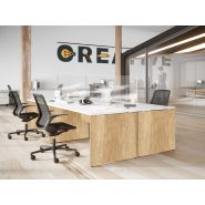 Bureau bench 4 personnes pilote bicolore