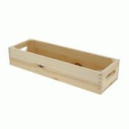 Caisse bois naturel L54xP18xH10cm