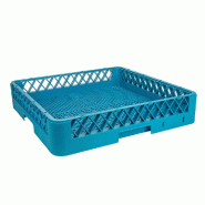 Casier de lavage pour couverts polypropylène 50x50x10 cm bleu