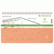 Clairefontaine Lot de 5 Cahier Age Bag My.Weekly.Planner 29,7x17, 120p./60 feuilles 90 g/m² reliure intégrale, couv. Coloris tabac - 3329680783490