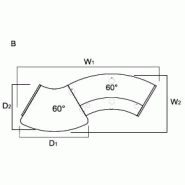 Comptoir d'accueil Valde forme vague avec accès PMR - MDD - Blanc brillant, Gauche_0
