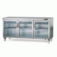 CORECO Meuble Froid Haut Rendement - 3 Portes Vitrees - 0C/+8C - 1837X805X915 - Interieur Et Exterieur Inox Aisi 430 - Roulettes SDV-72 - Acier inoxyd CORECO Meuble Froid Haut Rendement - 3 Portes Vitrees - 0C/+8C - 1837X805X915 - Interieur Et Exterieur Inox Aisi 430 - Roulettes SDV-72 - Acier inoxyd