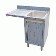 Gasfrit – Évier industriel en acier inoxydable 1 bac + 1 égouttoir, meuble et emplacement lave-vaisselle 1200×700×850+100 mm - inox gf1127
