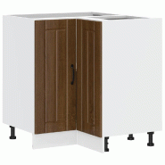 Helloshop26 - Armoire d'angle de cuisine Lucca grand espace de rangement 75,5 x 75,5 x 81,5 cm en bois d'ingénierie chêne marron 02_0050109 - marron
