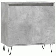 Helloshop26 - Armoire de salle de bain design moderne grand rangement 58 x 33 x 60 cm en bois gris béton 02_0049024 - gris Bois massif 3000235608344