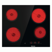 HISENSE Table Hi4 vitro 4 foyers commandes sensitives noir * - 034-1262027