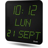 Horloge LED Style II 7 Date, alimentation 230V, indépendante, LED verte - BODET