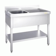 Plonge inox 1400x700mm avec 1 bac à gauche et égouttoir à droite PREMIUM - GOLDINOX - inox 3701770815814 Plonge inox 1400x700mm avec 1 bac à gauche et égouttoir à droite PREMIUM - GOLDINOX - inox 3701770815814