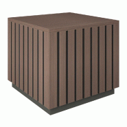 Podium bas Vertigo T03 MDF noir et noyer foncé 45x45x40cm