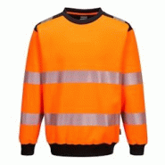 Portwest - Sweat-shirt manches longues à col rond haute visibilité PW3 Orange / Noir Taille M - M orange PW379OBRM Portwest - Sweat-shirt manches longues à col rond haute visibilité PW3 Orange / Noir Taille M - M orange PW379OBRM