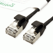Roline green cordon datacenter u/ftp cat.6a (classe ea), lsoh, slim, noir, 2 m_0