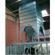 Silo de stockage carré démontable pour granulés et céréales - Capacité de 1400 à 6000 kg en standard