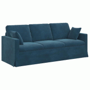 VidaXL Canapé Bleu 198 x 78 x 80 cm Velours Modèle Atlas Edge Élite - 42024439