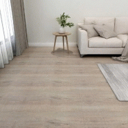 Vidaxl planches de plancher autoadhésives 55 pcs pvc 5,11 m² taupe 324650