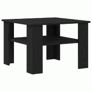 VidaXL Table basse Chêne noir 60 x 60 x 42 cm Bois d'ingénierie Modèle Zenithal - 862406