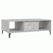 VidaXL Table basse gris béton 103,5x60x35 cm bois d'ingénierie Modèle Atlas Master Chic - 806026