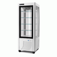 Vitrine réfrigérée négative ventilée 400L 4 faces vitrées SCAIOLA - Blanc_0