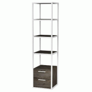 WellHome Loira - Bibliothèque L : 39 cm, P : 39 cm, H : 160 cm - multicolore WH1933