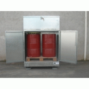 Box de stockage acier avec bac de rétention 220 litres