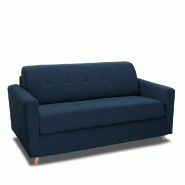 CANAPÉ MEZZANO CONVERTIBLE EXPRESS MATELAS 16 CM SOMMIER MÉTAL 140 CM TISSU TWEED BLEU NUIT CANAPÉ MEZZANO CONVERTIBLE EXPRESS MATELAS 16 CM SOMMIER MÉTAL 140 CM TISSU TWEED BLEU NUIT