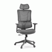Chaise de bureau / Fauteuil pivotant Ergomy Colore 3D tissu maille / Assise tissu gris mybuero - gris polyester 670682