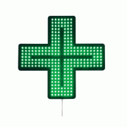 Croix de pharmacie lumineuse 35x35cm - 156 LEDs - 3 modes d'animations - Usage intérieur